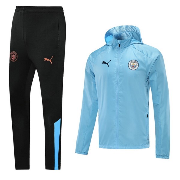 Giacca Calcio a vento Manchester City Set Completo 21/22 Blu Luce